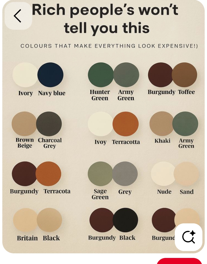 Luxury colour pairs