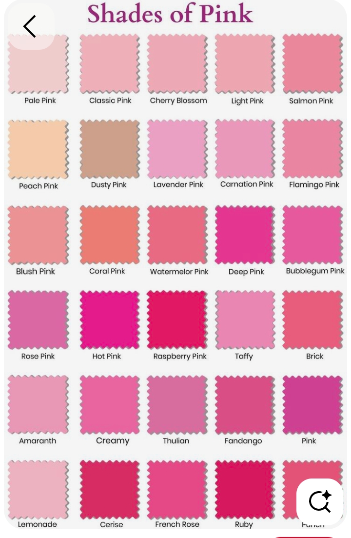 Shades of pink